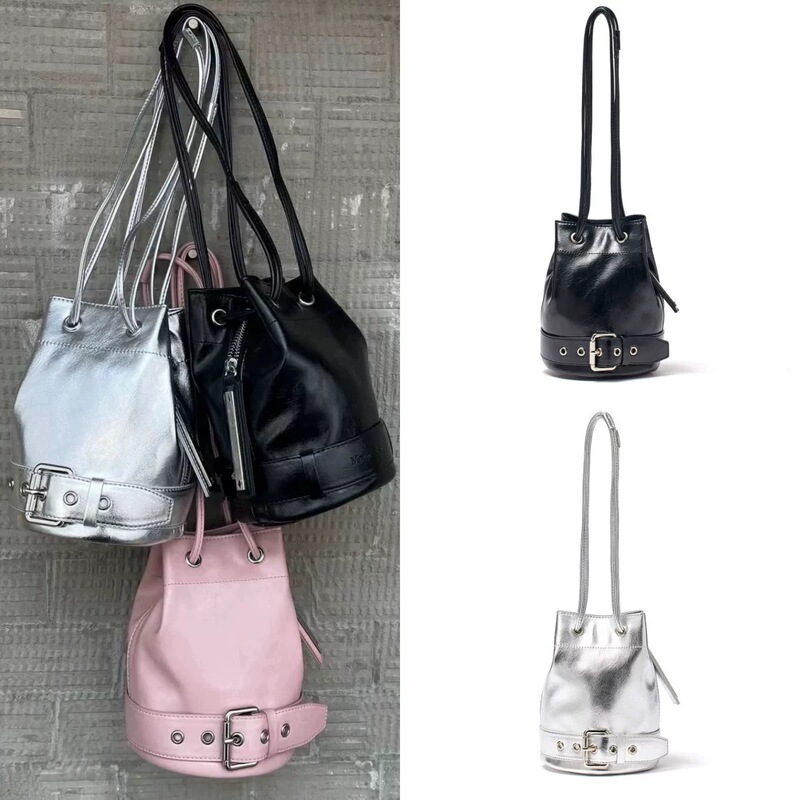 2025 New Korean Niche Matin Kim Backpack Mini Belt Shoulder Crossbody Bucket Bag Small Bag