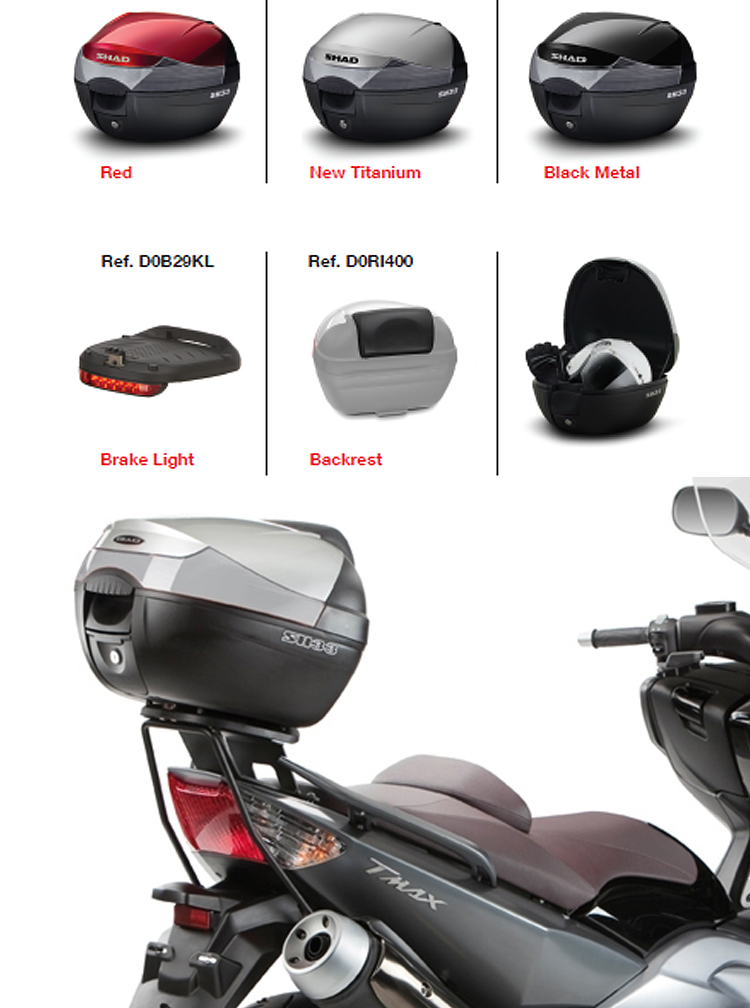 SHAD Xiade SH33 thùng xe máy Honda chia dòng Jia Yu E E Ying Rui Yu 125 hộp công cụ phổ quát thùng đựng đồ xe máy