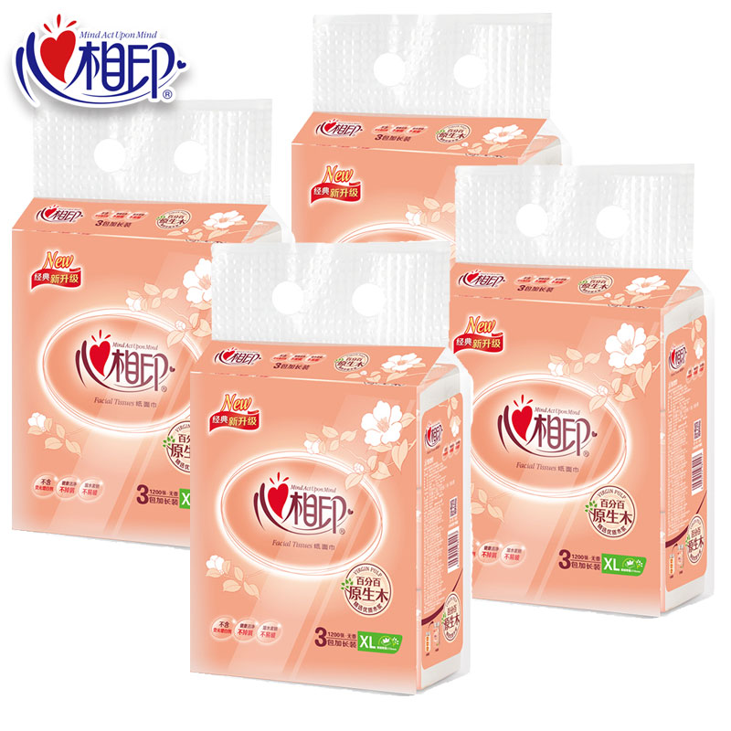 Cardiovisual printing paper Florist series paper towels 200 drawing XL large-scale extraction type tissue whole box 48 pack DT200