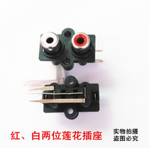 2 lotus sockets RCA socket Audio input horn output socket 2 holes AV seats