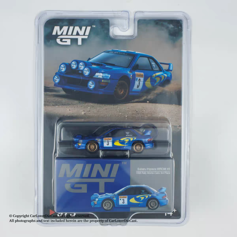 Minigt Subaru Impreza Wrc98 Monte Carlo Rally Car 64 Scale Alloy Car Model 975