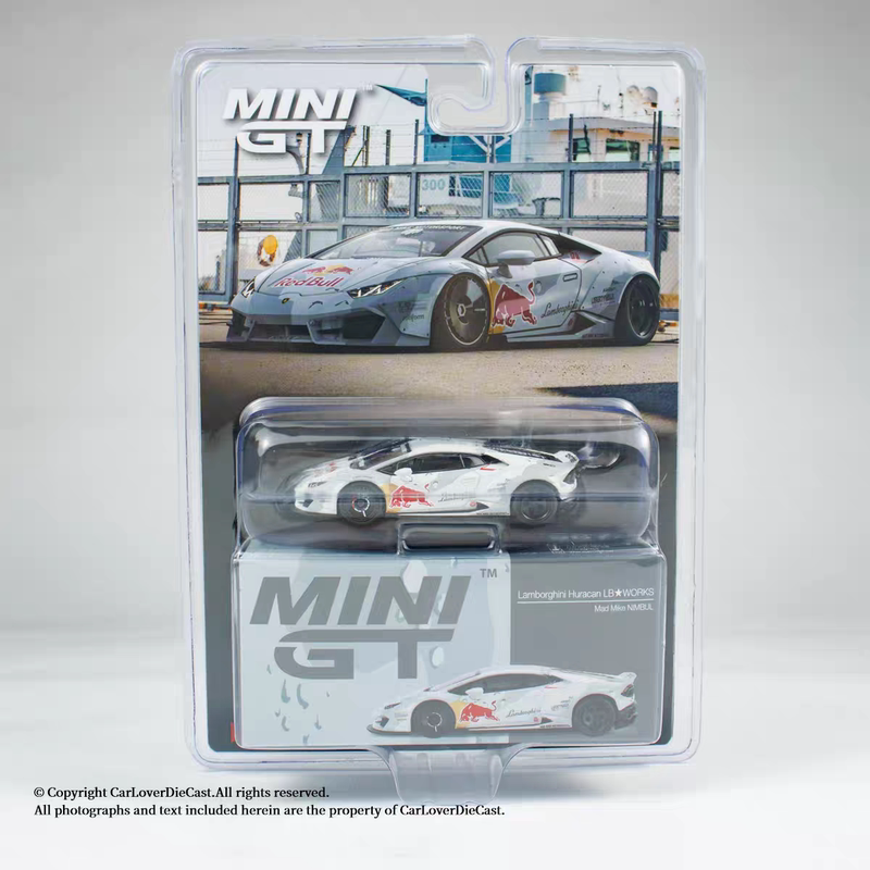 Minigt 1:64 Lamborghini Huracan lb Red Bull Livery 64 Car Model 967