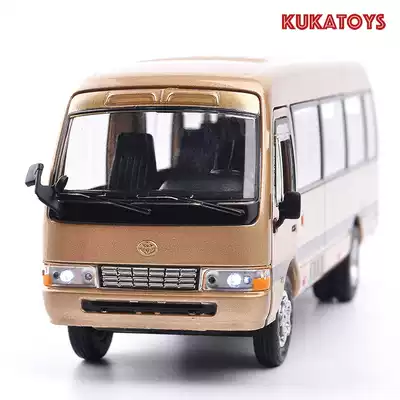 Simulation alloy car Model 1:32Toyota coaster business van large bus children's toy gifts