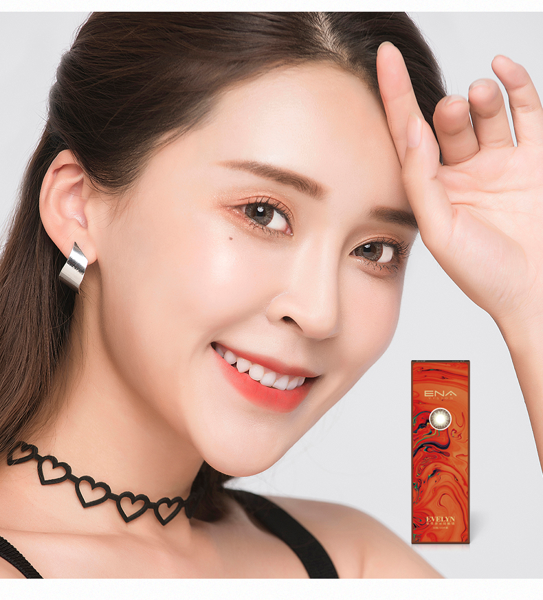 Nhập khẩu mạng đẹp hỗn hợp nữ màu đỏ cùng ngày ném 30 mảnh đường kính kính áp tròng cận thị 10 * 3 hộp - Kính đeo mắt kính mắt kính rayban