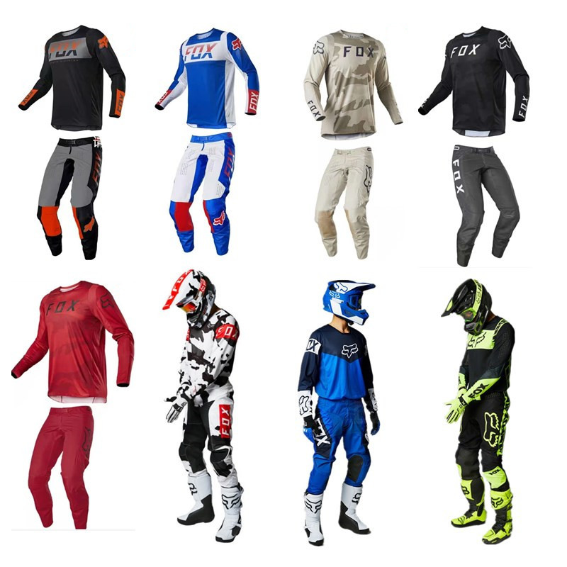 New Mountain Off-Road Motorcycle Racing Suit, Cycling Suit Set, Long-Sleeved Racing Downhill Pants, Anti-Fall Suit