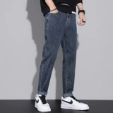 Осенние штаны, пуховик, джинсы с начесом, повседневные брюки, свободный прямой крой