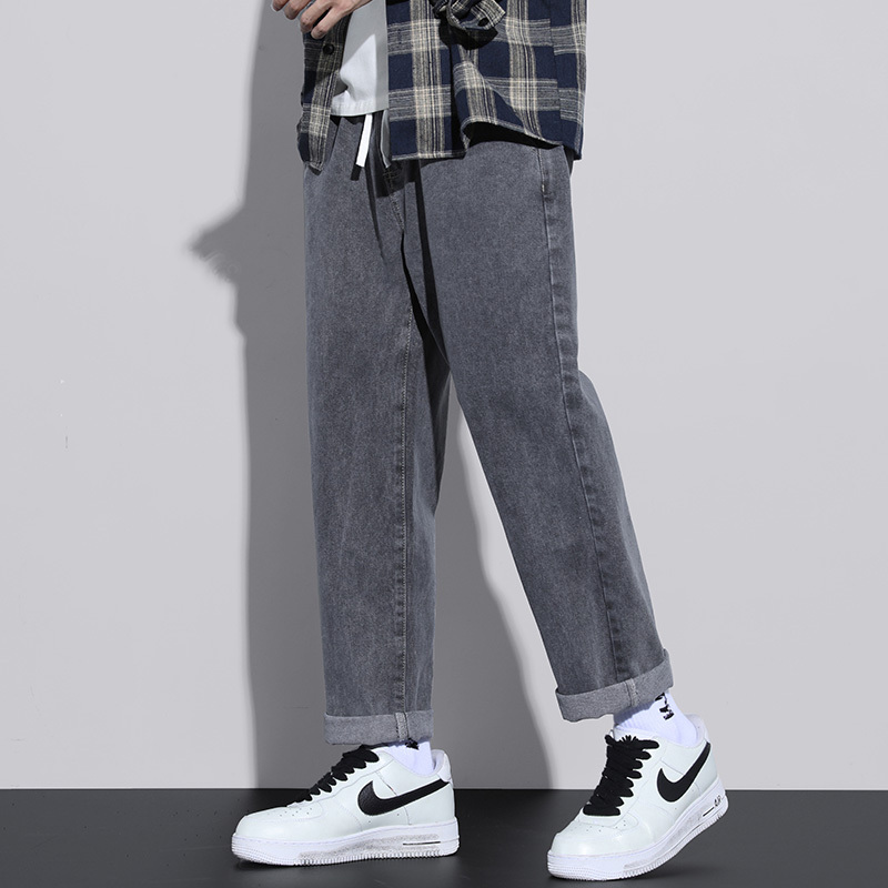 Workwear Jeans for Men, Spring and Autumn 2026 New Style, Straight Wide-Leg Long Pants, Durable, Loose, Casual Pants for Men, Summer