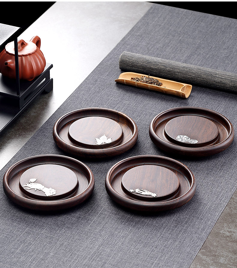 Morning bearing ebony high tea pot of bearing dry table are it as Japanese tureen bearing solid wood pot kung fu tea accessories