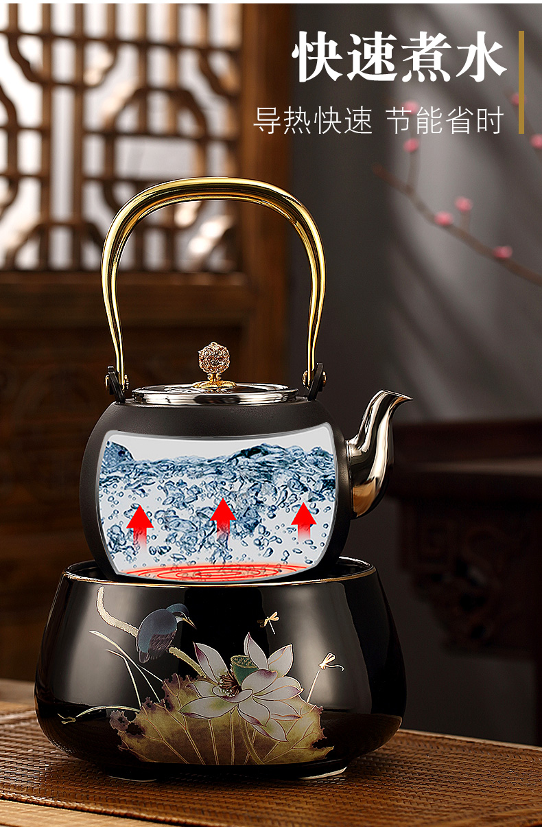 Morning high 304 stainless steel kettle teapot household electrical TaoLu cook large kunfu tea KaiShuiHu kettle