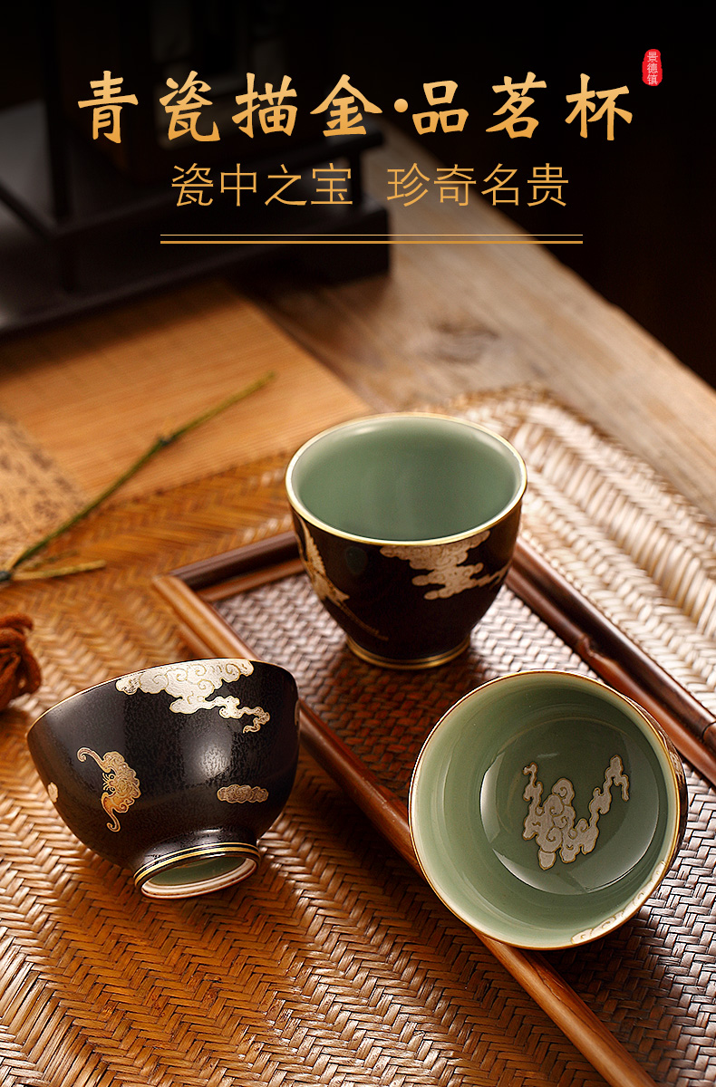 Morning high jingdezhen ceramics China en hall master single cup with personal cup sample tea cup kung fu tea cups