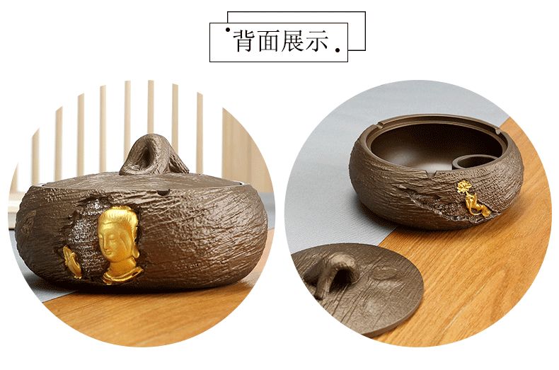 Morning high high - grade windproof archaize creative large ashtray with cover sitting room home furnishing articles tea has a lid