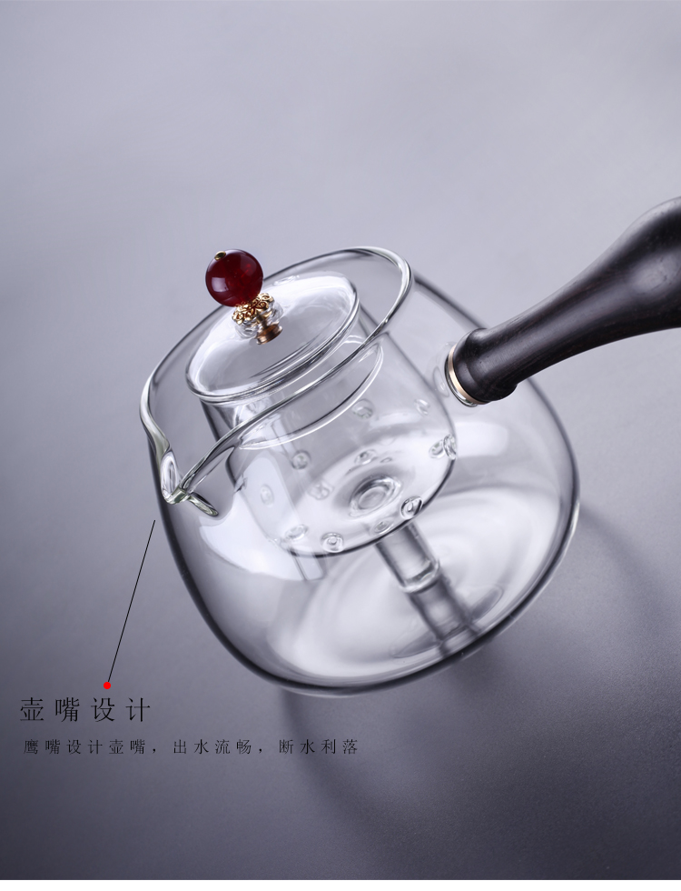 Morning high glass teapot thickening heat - resisting teapot boiled tea steamer cook the teapot tea TaoLu household electricity