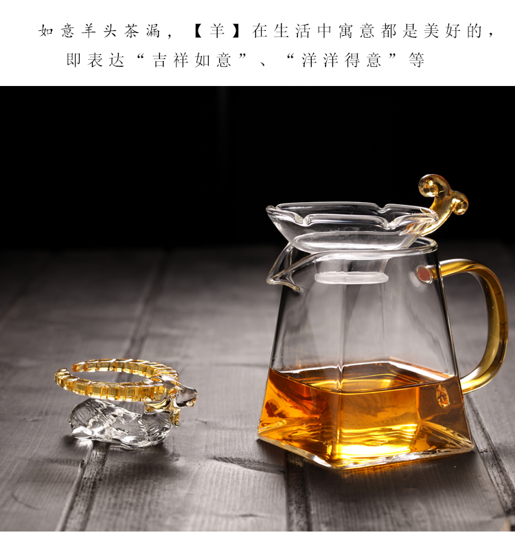 Morning high thickening glass) suit heat - resistant and fair keller cup points every tea tea is tea sea kung fu tea set