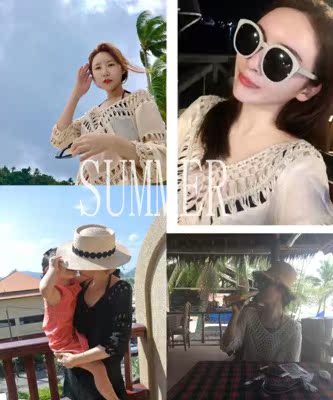 夏海边度假沙滩裙比基尼罩衫镂空泳衣外套罩衫沙滩防晒衣女超薄女