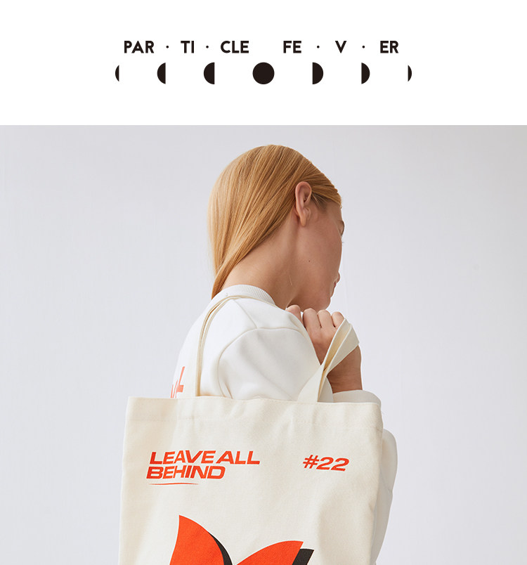 спортивная сумка 粒子狂热pf本色无漂磁力吸扣内袋蝴蝶轻便印花帆布袋