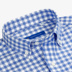 Mùa thứ năm flannel nam áo dài tay thanh niên kinh doanh giản dị cotton dày kẻ sọc xanh và trắng kẻ sọc áo sơ mi nam cổ tàu Áo