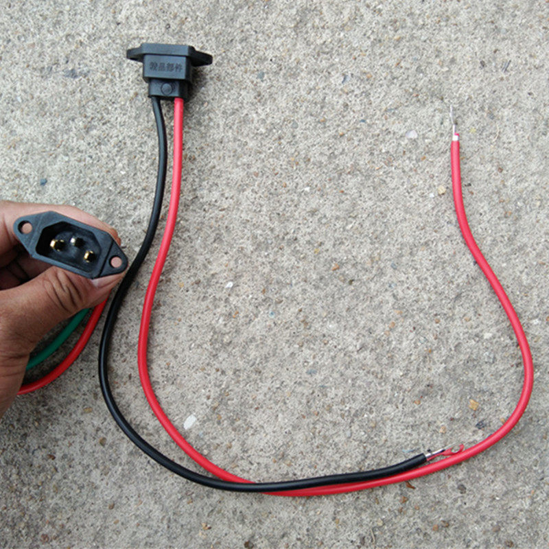 Electric car charger socket connector electric car dust cover 3 vertical connector charging head socket square head charging