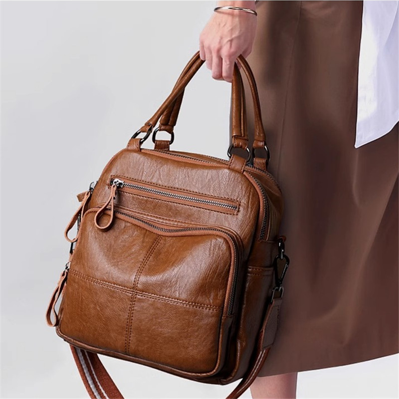 French Caringkleing Women's Bag 2026 New Model Large Three-Way Women's Bag Handbag Shoulder Bag Crossbody Backpack Trendy French Caringkleing Women's Bag 2026 New Model Large Three-Way Women's Bag Handbag Shoulder Bag Crossbody Backpack Trendy