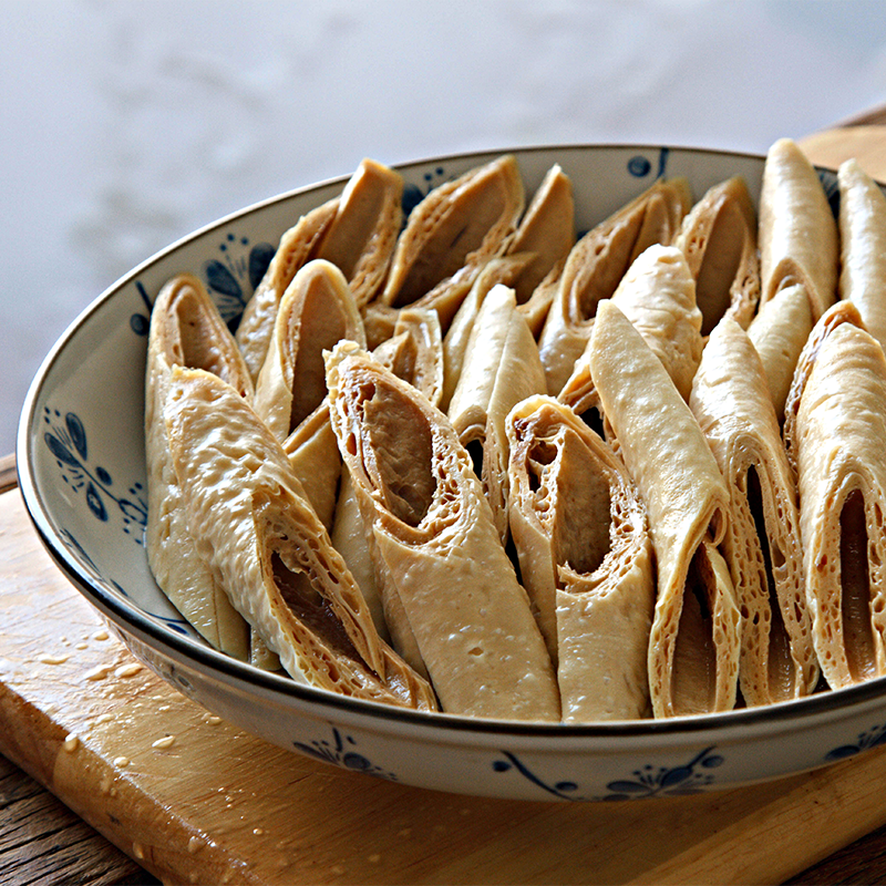 Sealingshan Treasures Open River Bean Shoots Sichuan Native handmade Traditional Peasant Homemade Bean Products Dry Goods Gluten 500g