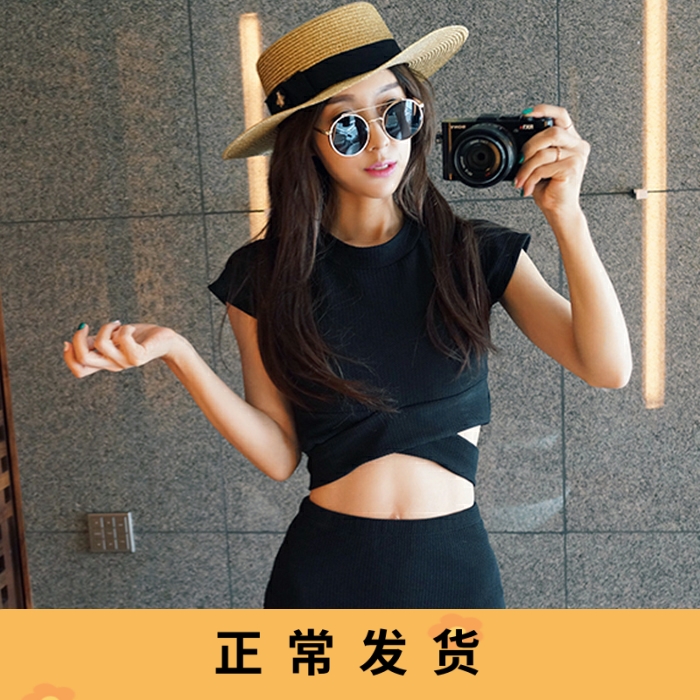 Swimsuit Women 2022 New Sexy Two-style Shade of Belly Bikini High Waist Conservative South Korea High Sense Swimsuit