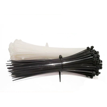 Self-locking nylon cable ties Black and white plastic fixed cable ties Wire Strapping cable ties