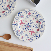 Original ins Wind Net red creative personality ceramic plate household tableware dish dish steak plate north-western European plate