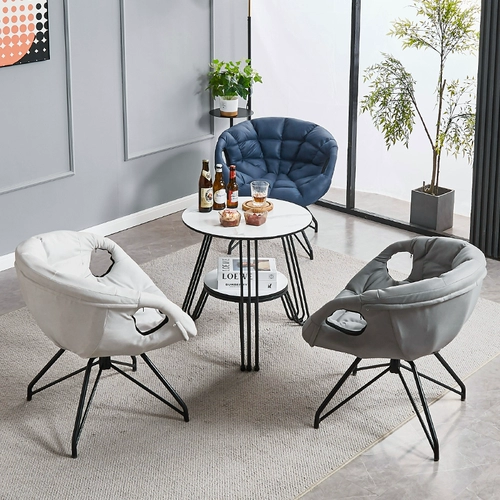 Скандинавский свет, роскошный одиночный диван, вращающееся кресло, домашний современный простой стол и стул, балкон, кресло со спинкой для отдыха