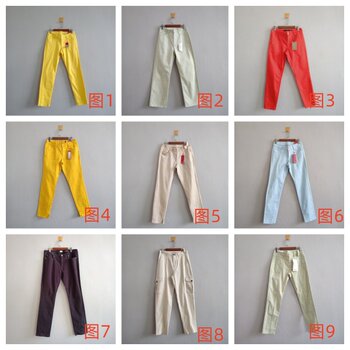New foreign trade products, spring and autumn women's clothing, european and american casual, multi-color, slim fit, small-leg pants, girls' jeans a81 New foreign trade products, spring and autumn women's clothing, european and american casual, multi-color, slim fit, small-leg pants, girls' jeans a81