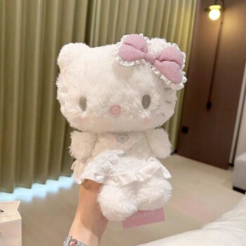 Hellokitty doll plush doll ວັນເດືອນປີເກີດ doll pillow ຂອງຂວັນວັນແຫ່ງຄວາມຮັກສໍາລັບແຟນ 2025 ຮູບແບບໃຫມ່