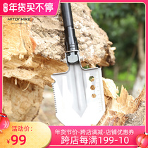 Multifunctional engineering shovel outdoor shovel shovel shovel German manganese steel folding small military shovel military version car supplies