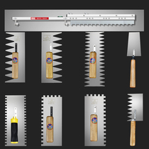 Wackerel trowel Sawtooth trowel mud plate flatbed machine bricklaying tool bricklaying mud knife small square tooth double tooth scraper