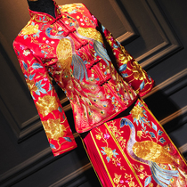 Xiuhe clothing bride 2021 new winter Chinese style dress out of the pavilion toast small size phoenix crown