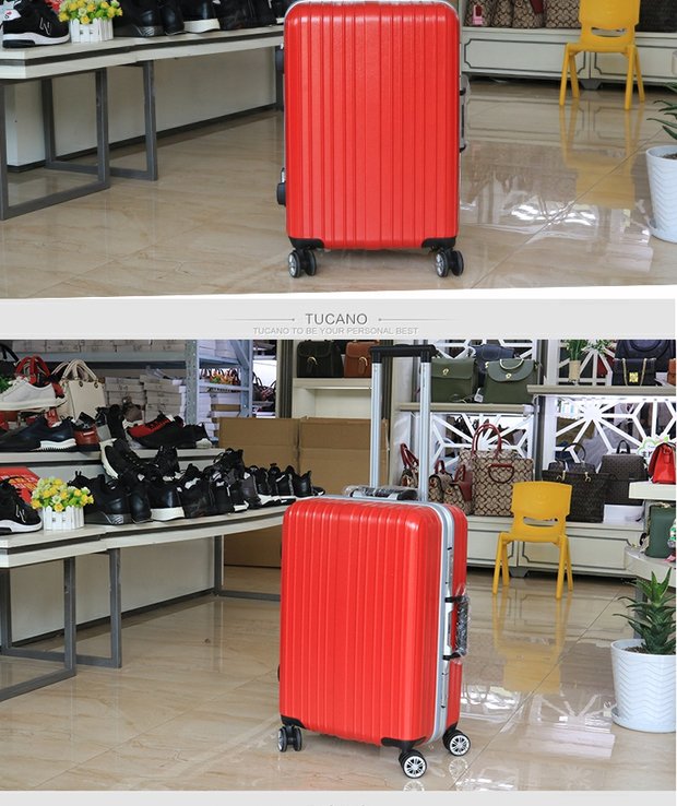 Woodpecker khung nhôm hành lý xe đẩy chống trầy trường hợp 24 inch phổ bánh xe vali 20 inch khung lên máy bay 22 hộp mật khẩu - Va li vali xiaomi passport