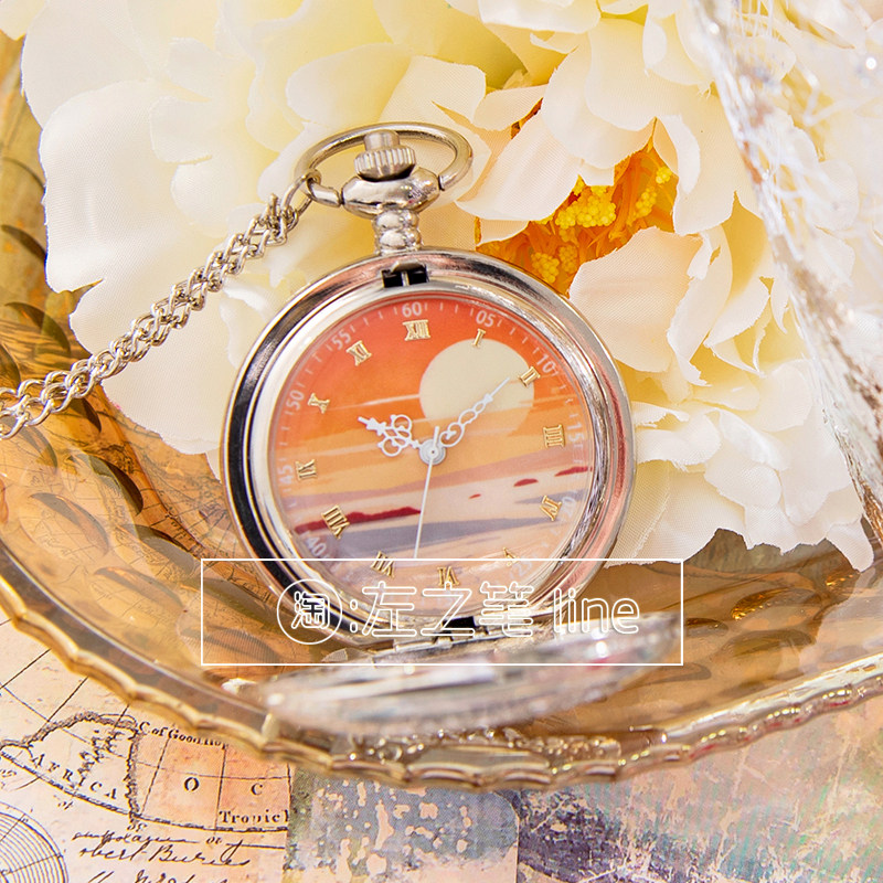 ビンテージのローマ風フリップ式懐中時計、古代スタイル、男性用、学生用、女性用、子供用、女の子用、星空電子ペンダント。