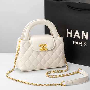 New Genuine Chanel Bag for Women, Genuine Leather, Designer Brand, Fashionable and Versatile Crossbody Shoulder Bag with Quilted Pattern