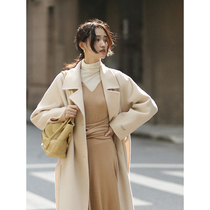 Ou Rui ◆Milk candy coat ~ double-sided wool woolen loose cashmere coat long COS wind female winter