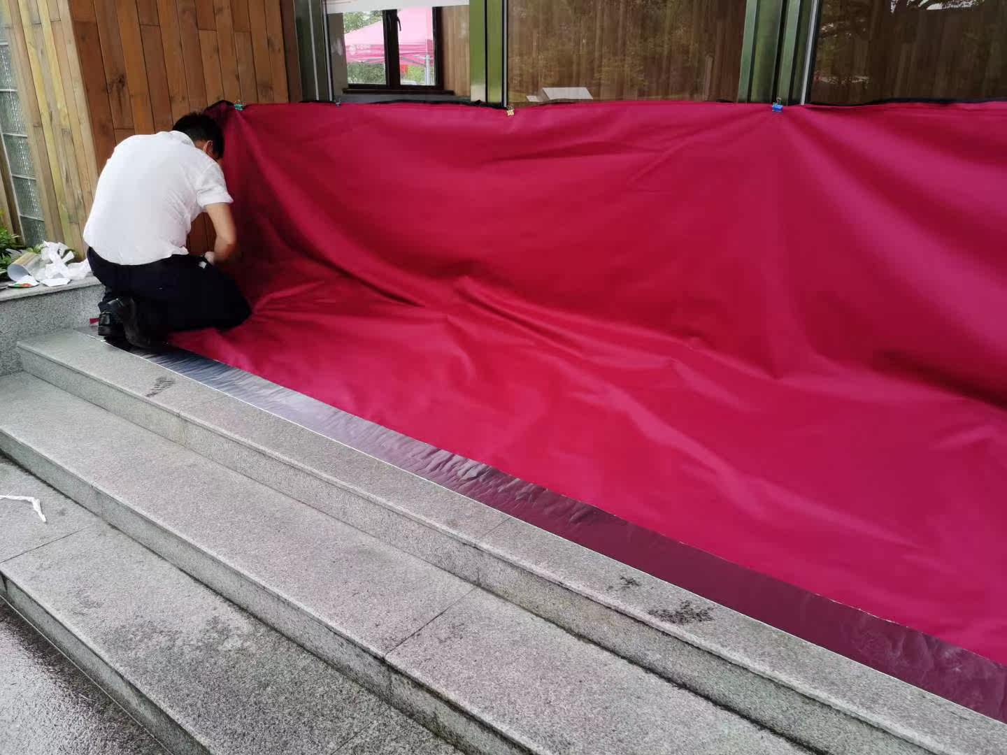 To prevent the hospital retaining board Door shop easy to disassemble flood control flood control retaining thickened canvas movable retaining board