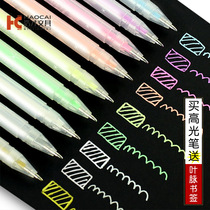 Learn calligraphy practice sketch high-light pen animation hand-painted white brush art Hook pen 9-color suit