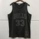 Summer washed cotton distressed retro sleeveless vest basketball BULLS letter 33 embroidered loose vest trendy for men and women