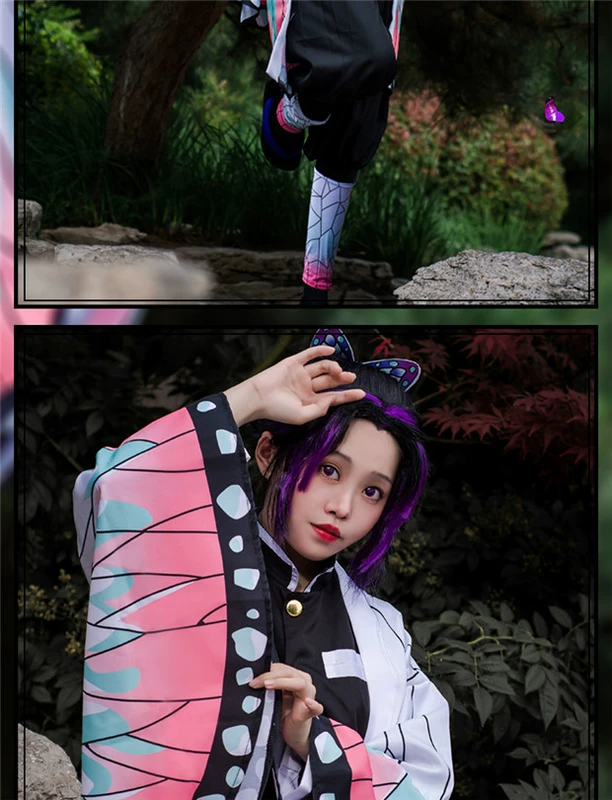 Demon Slayer: Kimetsu không Yaiba Bướm Ninja Cos Trang Phục Trẻ Em Halloween Trang Phục Hóa Trang Loài Côn Trùng Trụ Cột Nữ Bướm Ninja Cos