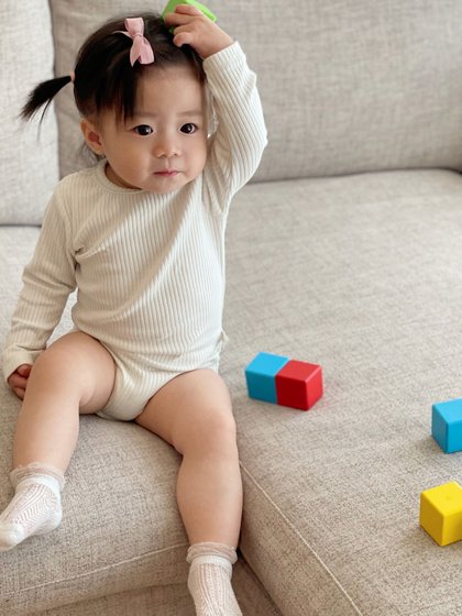 ins婴儿包屁衣春秋长袖打底 超萌女宝宝洋气哈衣纯棉坑条连体衣