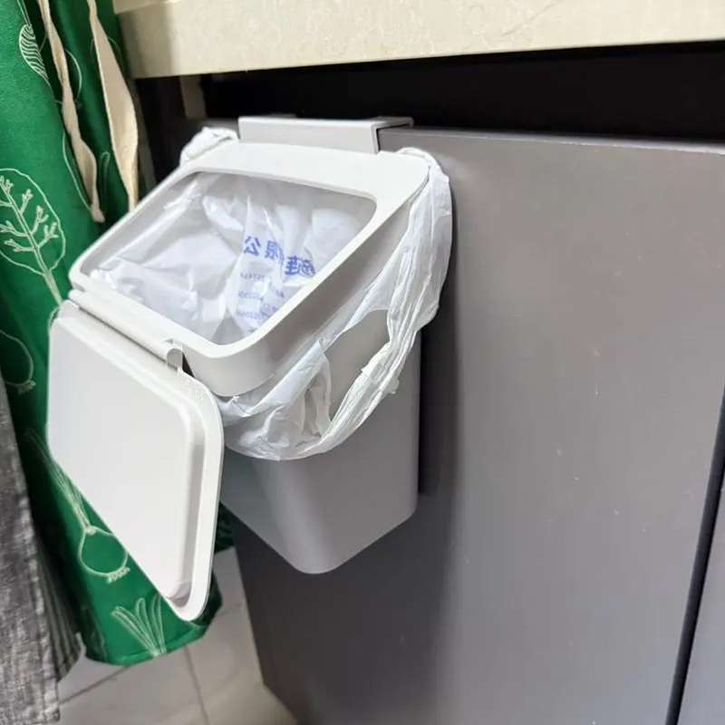 Ikea Kitchen Trash Can, Skugeliste Cabinet Door Wall-Mounted Lidded Storage Bin, Countertop Miscellaneous Storage Box
