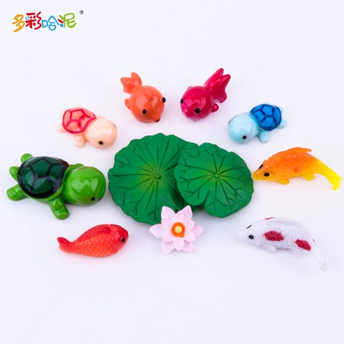 Черепаха Золотая рыбка кунши моделирование рыбы лотос пруд лотос песчаный стол