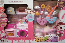 Zhenyang Toys Sweetheart Kitchen Comfortable Kitchen CUTE Simulated Life Scene Cabinet Childrens Play Toys