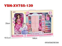 Princess Yamuni fashion doll comb wardrobe shoes cabinet high heels doll simulation furniture house toys