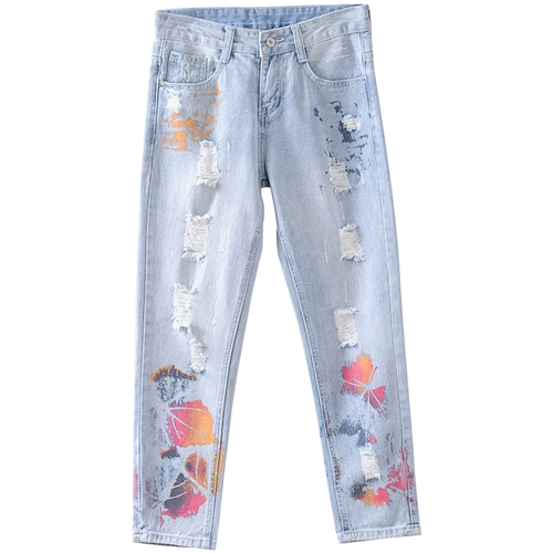 Штаны, летние тонкие джинсы, коллекция 2022