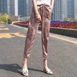 Тонкие шелковые спортивные летние весенние штаны для отдыха, оверсайз, свободный крой