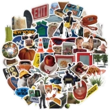 Ретро ноутбук, мобильный телефон, кофейный термос, водонепроницаемая наклейка, европейский стиль