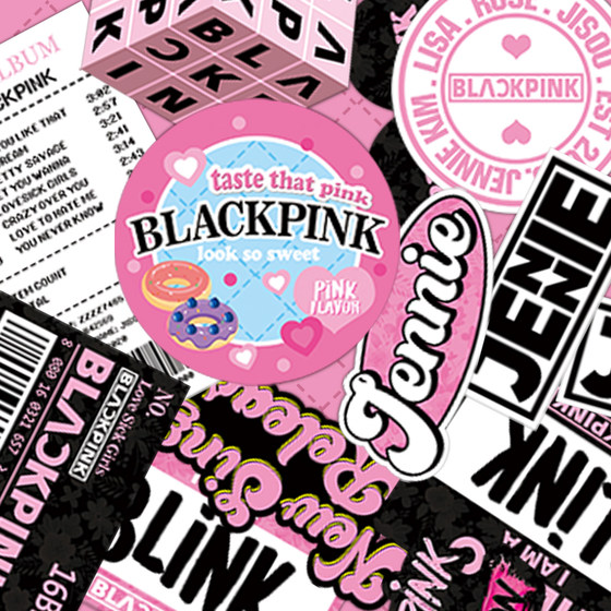 핑크 ins 한국 걸 그룹 주변 blackpink 낙서 스티커 컴퓨터 ipad 뒷면 카드 보온병 컵 방수 스티커
