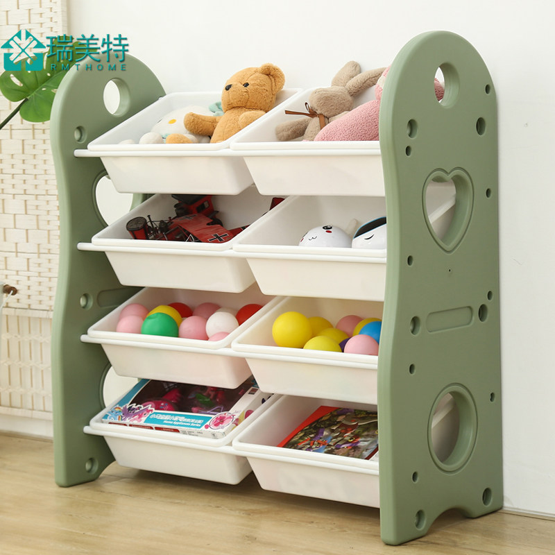 Children's toy containing layer rack kindergarten baby finishing cabinet containing box plastic multilayer shelving shelf household economy
